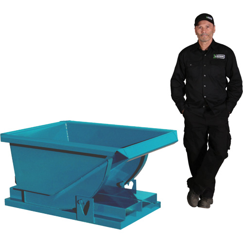 Conteneur autobasculeur extra robuste, Acier, 1/3 vg³, Bleu Distribution Élite MP