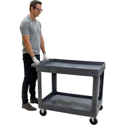 Utility Service Cart, 2 Tiers, 24-5/8" x 32-1/2" x 40", 550 lbs. Capacity Distribution Élite MP