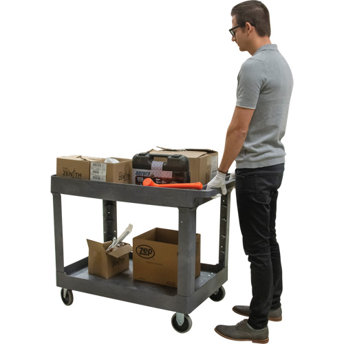 Utility Service Cart, 2 Tiers, 24-5/8" x 32-1/2" x 40", 550 lbs. Capacity Distribution Élite MP