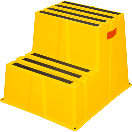 Escabeau industriel, 2 marches, 26" x 22-7/16" x Hauteur 19-11/16" Distribution Élite MP