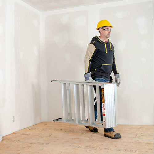 Poste de travail chevalet de sciage portatif, Cadre Aluminium, 12-1/4" p x 48" h Distribution Élite MP