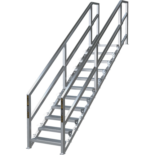 SmartStairs 11-16 Steps Modular Construction Stair System, 120" H Distribution Élite MP