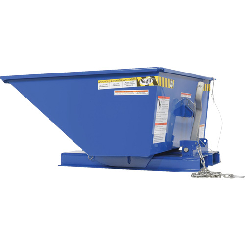 Conteneur autobasculeur en style D &agrave; profil bas, Acier, 1/4 vg³, Bleu Distribution Élite MP