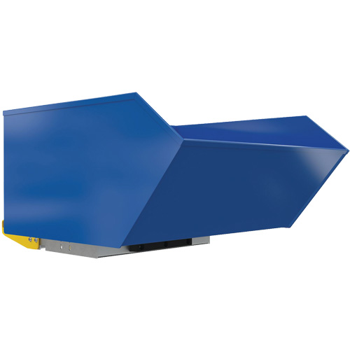 Heavy-Duty H-Style Bump & Dump Hopper, Steel, 1 cu.yd., Blue Distribution Élite MP