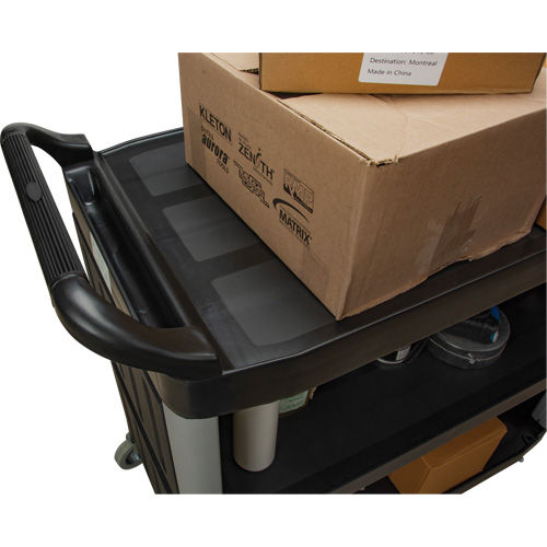 Utility Cart, 3 Tiers, 19-3/4" x 37-1/2" x 40-1/4", 250 lbs. Capacity Distribution Élite MP