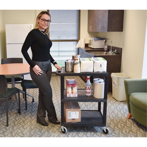 Electric Utility Cart, 3 Tiers, 24" x 42" x 18", 300 lbs. Capacity Distribution Élite MP