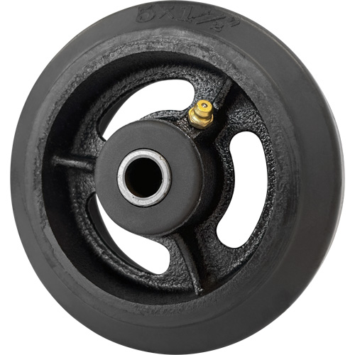 Mold-On Rubber Wheel, 5'' (127 mm) Dia. x 1-1/2" (38 mm) W, 400 lbs. (181 kg.) Capacity Distribution Élite MP