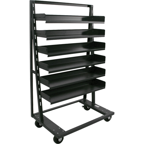 Chariot &agrave; cadre en A robuste &agrave; un c&ocirc;t&eacute; avec 6 plateaux, 38" x 25" x 63", Capacit&eacute; 2500 lb Distribution Élite MP