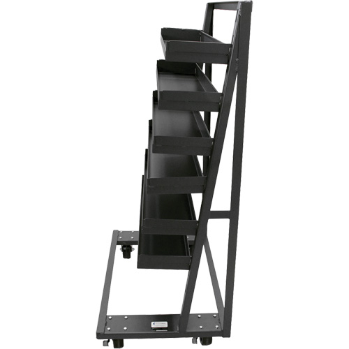 Single-Sided Heavy Duty A-Frame Cart with 6 Lipped Trays, 38" x 25" x 63", 2500 lbs. Capacity Distribution Élite MP