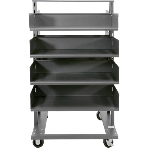 Chariot &agrave; cadre en A robuste &agrave; deux c&ocirc;t&eacute;s avec 8 plateaux &agrave; rebords, 38" x 30" x 63", Capacit&eacute; 2500 lb Distribution Élite MP