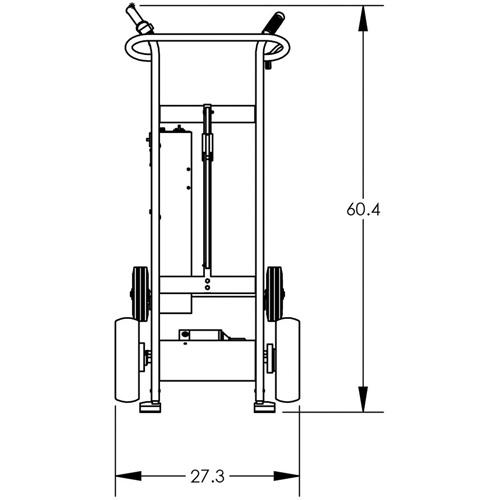 Powered Drum Hand Truck with Pneumatic Wheels Distribution Élite MP