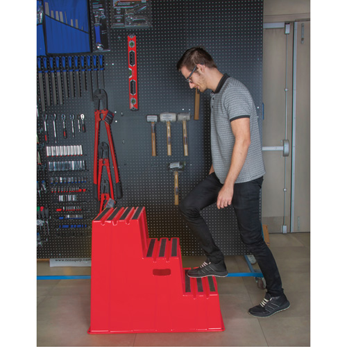 Escabeau industriel, 3 marches, 34-13/16" x 22-7/16" x Hauteur 28-1/2" Distribution Élite MP