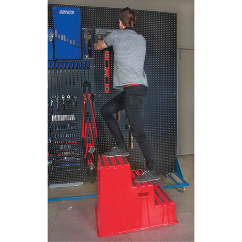 Escabeau industriel, 3 marches, 34-13/16" x 22-7/16" x Hauteur 28-1/2" Distribution Élite MP