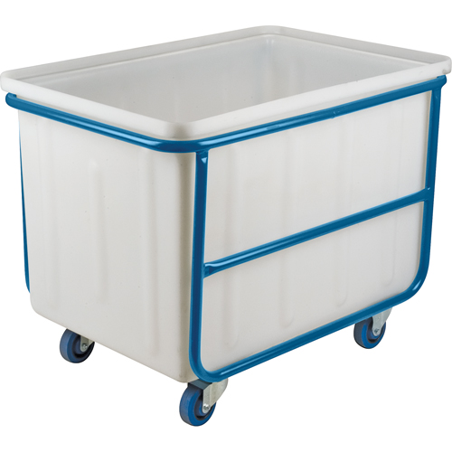 Chariot-caisse &agrave; parois droites, Poly&eacute;thyl&egrave;ne blanc, 46" lo x 28" la x 31" h, Volume 14 pi³, Capacit&eacute; 1000 lb Distribution Élite MP