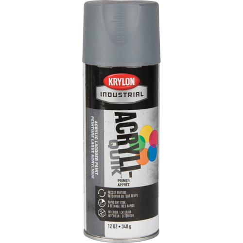 Laque industrielle Acryli-Quik, Gris, Tr&egrave;s mat, 12 oz, Canette a&eacute;rosol Distribution Élite MP