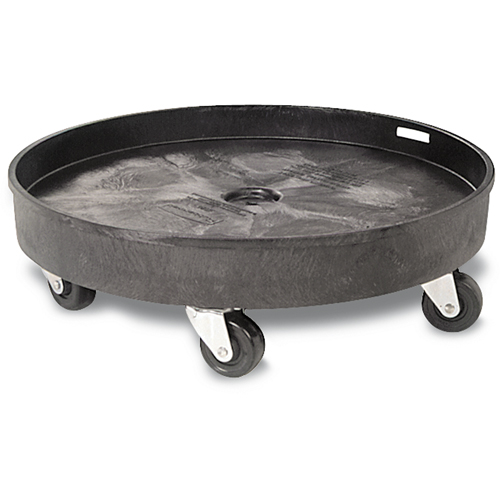 Waste Container Dolly, Polyethylene, Black Distribution Élite MP