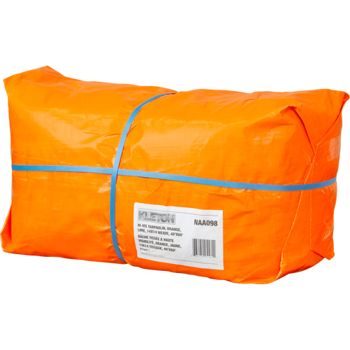 High-Visibility Heavy-Duty Woven Tarp, Polyethylene, Green/Orange, 40' x 60' x 12 mils Distribution Élite MP