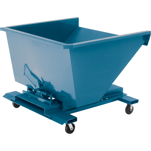 Self-Dumping Hopper, Steel, 1/2 cu.yd., Blue Distribution Élite MP