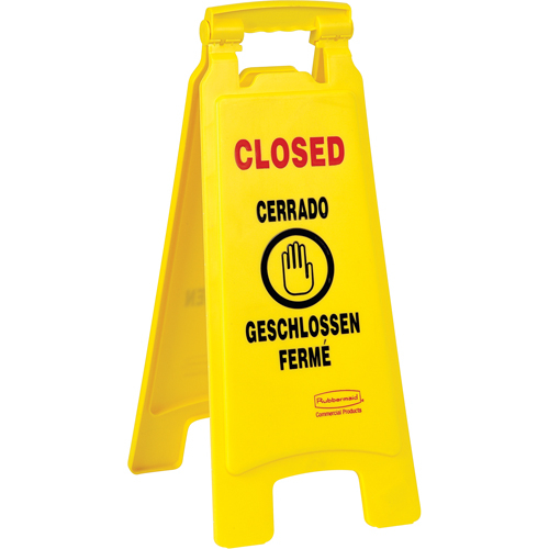 Closed Safety Signs, Quadrilingual with Pictogram Distribution Élite MP