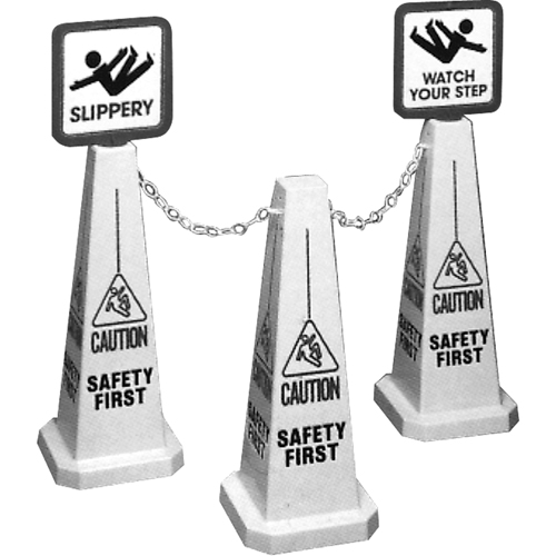 C&ocirc;nes de d&eacute;viation Lamba  Caution , Anglais avec pictogramme Distribution Élite MP