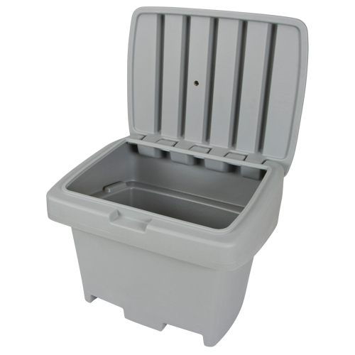 Heavy-Duty Outdoor Salt and Sand Storage Container, 30" x 24" x 24", 5.5 cu. Ft., Grey Distribution Élite MP