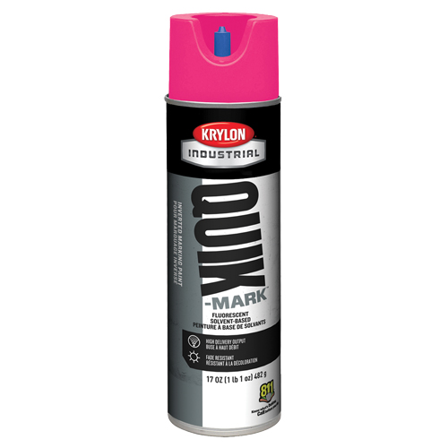 Peinture de marquage industrielle invers&eacute;e &agrave; base de solvant Quik-Mark, 17 oz, Canette a&eacute;rosol Distribution Élite MP