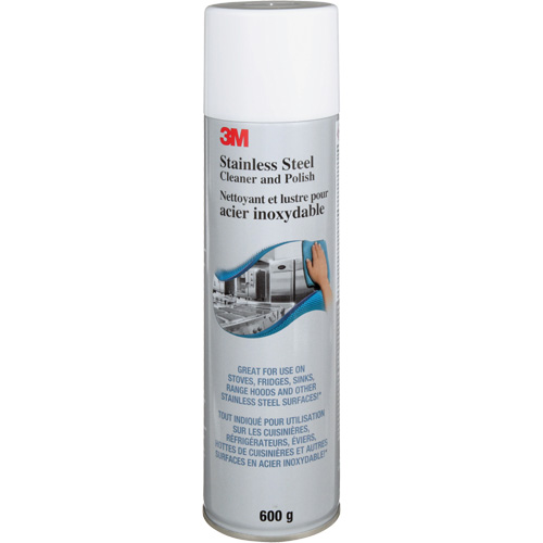 Nettoyant et produit &agrave; polir pour l'acier inoxydable, 21,5 oz., Canette a&eacute;rosol Distribution Élite MP