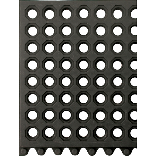 Tapis 24/Seven, Caoutchouc, 3' la c, 3' lo, 5/8" &eacute;paisseur, Noir Distribution Élite MP