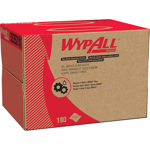 Chiffons WypAll pour l'huile, la graisse et l'encre, Sp&eacute;cialis&eacute;, 16-4/5" lo x 12" la Distribution Élite MP
