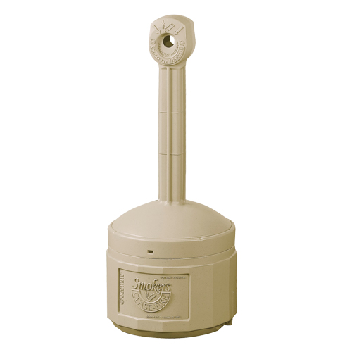 Smokers Cease-Fire&reg; Cigarette Butt Receptacle, Free-Standing, Plastic, 4 US gal. Capacity, 38-1/2" Height Distribution Élite MP
