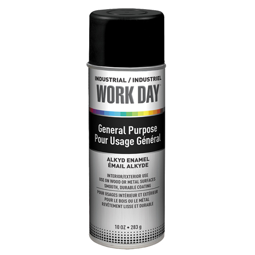 Industrial Work Day Paint, Black, Very Flat, 10 oz., Aerosol Can Distribution Élite MP