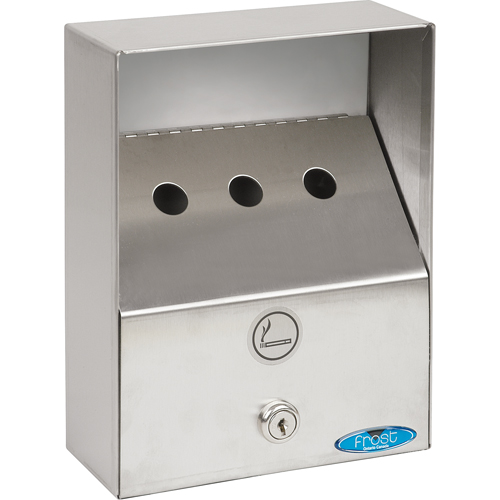 Cendriers, Montage mural, Acier inoxydable, Capacit&eacute; 1 litre, Hauteur 9" Distribution Élite MP