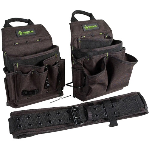 Ceinture porte-outils combin&eacute;e, Polyester, Noir Distribution Élite MP