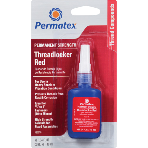 Threadlocker, Red, High, 10 ml, Bottle Distribution Élite MP