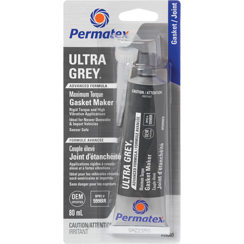 Ultra Grey&reg; Gasket Maker, Tube, 80 ml, -54°C - 260°C/-65°F - 500°F Distribution Élite MP