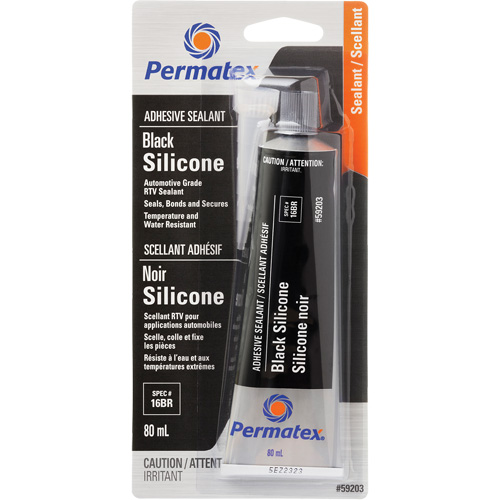 Scellant adh&eacute;sif RTV, 80 ml, Tube, Noir Distribution Élite MP