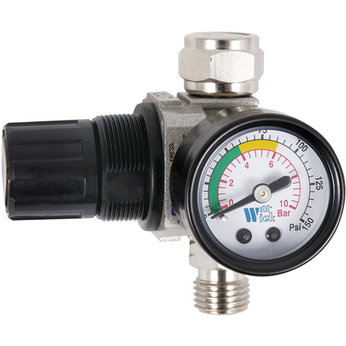 R&eacute;gulateur &agrave; cadran pneumatique avec jauge pour pistolet pulv&eacute;risateur, 1/4" NPT, PSI max. de 135 PSI, Standard Distribution Élite MP