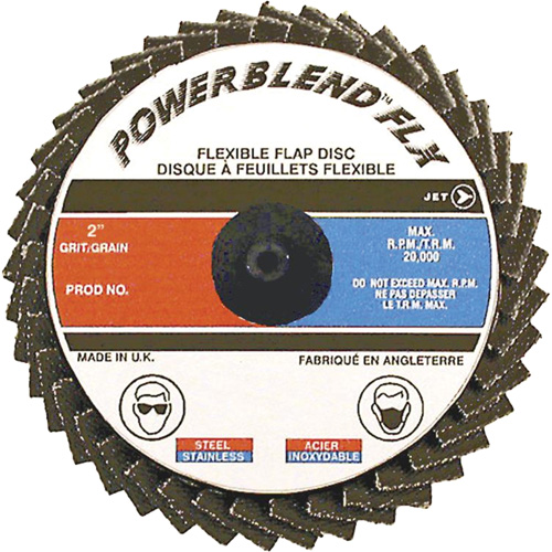 Disque &agrave; lamelles &agrave; rouler Powerblend FLX, 2" x Grain 80, Alumine de zirconium Distribution Élite MP
