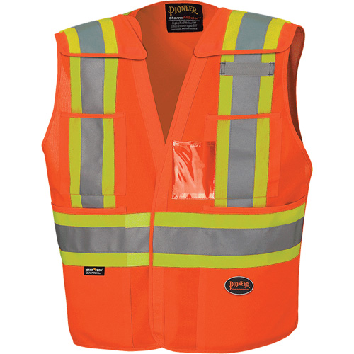 6930 Veste de s&eacute;curit&eacute; d&eacute;tachable &agrave; &eacute;paules tombantes, Orange haute visibilit&eacute;, Grand/T-Grand, Polyester Distribution Élite MP