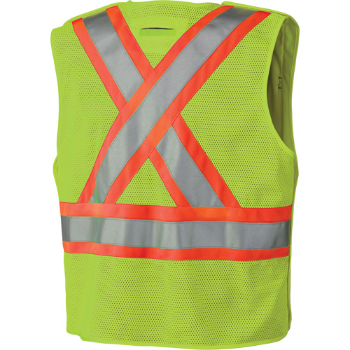 6936 5-Point Tear-Away Safety Vest, High Visibility Lime-Yellow, 2X-Large, Polyester Distribution Élite MP