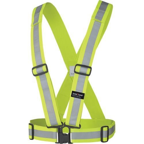 5592 Harnais de s&eacute;curit&eacute; &eacute;lastique, Jaune lime haute visibilit&eacute;, Couleur r&eacute;fl&eacute;chissante Argent, Taille unique Distribution Élite MP