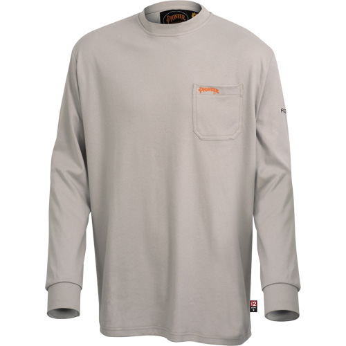 333 Chemise en coton &agrave; manches longues ignifuge, 2T-Grand, Gris Distribution Élite MP