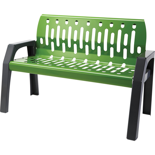 Bancs Stream, Acier, 48" lo x 48" la x 34" h, Vert Distribution Élite MP