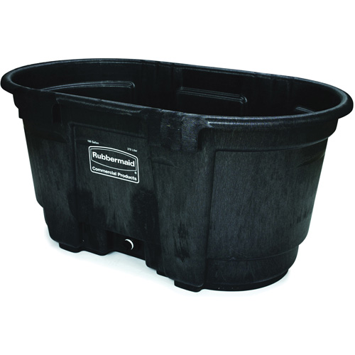 Stock Tank, 31" D x 53" W x 25-1/8" H, 800 lbs. Capacity, Black Distribution Élite MP