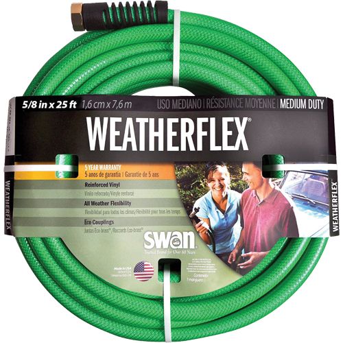 Weatherflex Medium Duty Garden Hoses, Vinyl, 5/8" dia. x 25' Distribution Élite MP
