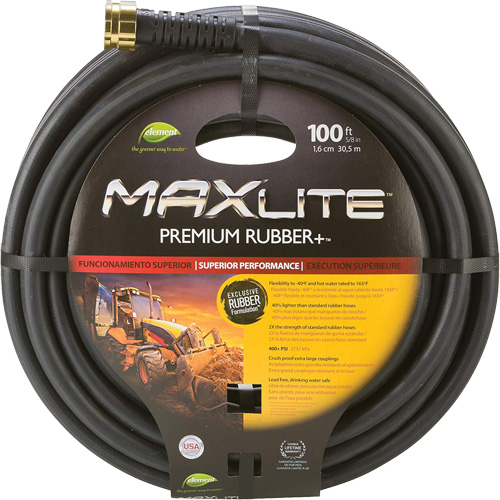 Boyaux pour usage commercial, Caoutchouc, 5/8" dia x 100' Distribution Élite MP
