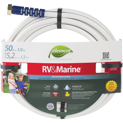 Boyaux d'arrosage pour bateaux et VR Element , PVC, 1/2" dia x 50' Distribution Élite MP