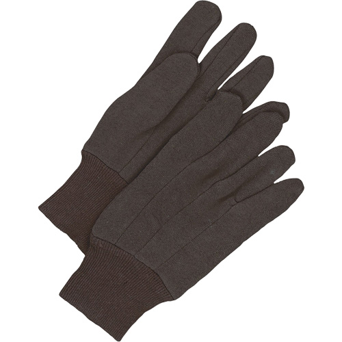 Classic Jersey Gloves, One Size, Brown, Unlined, Knit Wrist Distribution Élite MP