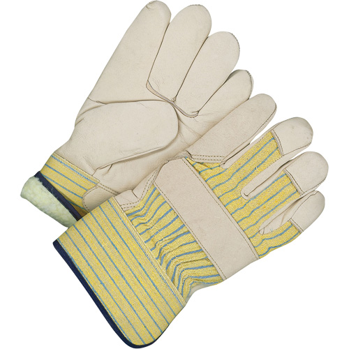 Gants d'ajusteur classiques, Taille unique, Paume en Cuir fleur de vache, Doublure en Peluche d'acrylique Distribution Élite MP
