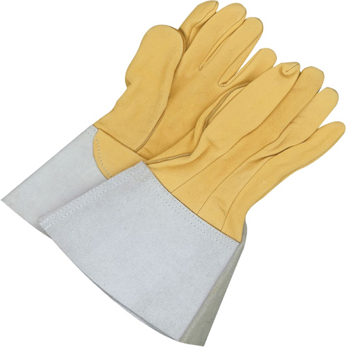 Gants de soudage &agrave; l'arc TIG en cuir de daim retourn&eacute; Gander Brand, Cuir fleur de daim, Taille 10 Distribution Élite MP